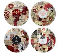 TracyArt Hippie Decor, Posters for Room Aesthetic - Y2K Decorations, Record Decor, 4 Pcs 12"