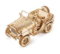 TRACYE 3D Wooden Puzzle for Adults,Wood Army Field Car Mechanical Model Kit,Vintage Construction Craft Set,DIY Christmas Birthday Gifts
