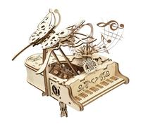 TRACYE Piano Music Box Puzzle,3D Wooden Jigsaw,Brain Teasers Toys,Gear Drive Model Kits for Adults and Teens to Build,Home Desk Decoration Gift