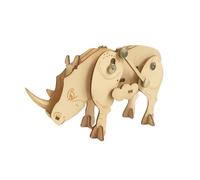 TRACYE Rhinoceros 3D Wooden Puzzle,for Stem Science Experiment Craft,Encourages Creativity Imagination,Learning Scientific Principles
