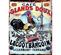 TRACY'S SIGNS 8x10in CAFE GLANDS DOUX CLASSIC FRENCH METAL SIGN RETRO VINTAGE STYLE 8x10in 20x25cm coffee shop cafe wall art kitchen sweet shop