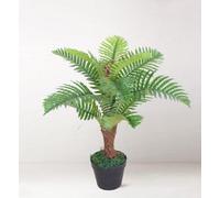 Tradala 2Ft Lush Artificial Tree Plant Palm 60Cm / 2Ft Tall With Real Wood Trunk - For Home Living Room Indoors