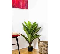 Tradala 3’ Lush Artificial Tree Plant Bamboo 90cm / 3ft Tall with Real Wood Trunk - For Home Living Room Indoors