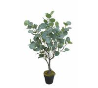 Tradala 3Ft Artificial Eucalyptus Tree 85Cm Large Fake Plant With Wood Trunk Decor In Pot - For Home Living Room Indoors