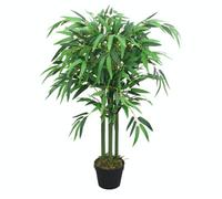 Tradala 3Ft Lush Artificial Tree Bamboo 90Cm / 3Ft Tall With Real Wood Trunk - For Home Living Room Indoors