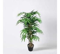 Tradala 3Ft Lush Artificial Tree Large Bamboo 90Cm / 3Ft Tall With Real Wood Trunk - For Home Living Room Indoors