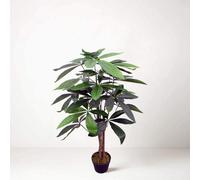 Tradala Trees Lush Artificial Tree Large Fortune with Real Wood Trunk in Dark Green | Size: 3ft Tradala Trees Dark Green 3ft