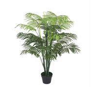 Tradala 4Ft 3Inch Lush Artificial Tree Large Palm 130Cm / 4Ft 3Inches Tall With Real Wood Trunk - For Home Living Room Indoors