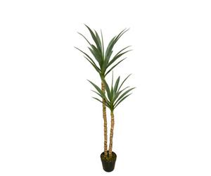 Tradala 4Ft Large Lush Green Artificial Yukka Tree 130Cm Tall In Plant Pot Home Decor - For Home Living Room Indoors
