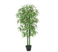 Tradala Trees Lush Artificial Tree Bamboo in Plant Pot in Dark Green | Size: 4ft Tradala Trees Dark Green 4ft