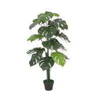 Tradala Trees Lush Artificial Tree Monstera with Real Wood Trunk in Dark Green | Size: 4ft Tradala Trees Dark Green 4ft