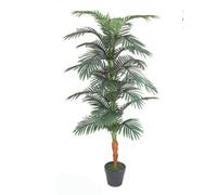 Tradala 5Ft Large Lush Faux Artificial Areca Palm Tree Green Indoor House Plant 150Cm Tall - For Home Living Room Indoors