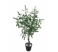 Tradala Lush Artificial Green Olive Tree With Real Wooden Trunk | 3ft 3' 90cm Tall Indoor Tree | Faux Tropical Decorative Tree Houseplant | Home Décor For Home Living Room Bedroom Home Office