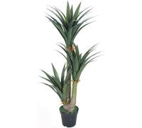 Tradala Trees Artificial Dragon Tree Large Fake Plant with Wood Trunk Decor in Pot in Dark Green | Size: 5ft Tradala Trees Dark Green 5ft