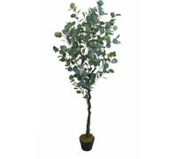 Tradala Trees Artificial Eucalyptus Tree Large Fake Plant with Wood Trunk Decor in Pot in Dark Green | Size: 3ft Tradala Trees Dark Green 3ft