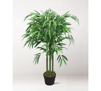 Tradala Trees Lush Artificial Tree Bamboo in Plant Pot in Dark Green | Size: 3ft Tradala Trees Dark Green 3ft