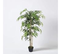 Tradala 3Ft Lush Artificial Tree Large Bamboo 90Cm / 3Ft Tall With Real Wood Trunk - For Home Living Room Indoors