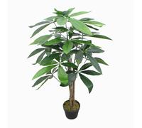 Tradala Trees Lush Artificial Tree Large Fortune with Real Wood Trunk in Dark Green | Size: 3ft Tradala Trees Dark Green 3ft