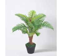 Tradala Trees Lush Artificial Tree Plant Palm with Real Wood Trunk in Dark Green | Size: 3ft Tradala Trees Dark Green 3ft