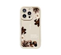 TRADAY Christian Phone Case Compatible with iPhone 14 Pro Max,Vintage Floral Bible Verse Psalms 46:5 Cases Shockproof Soft TPU Protective Cases Cover for Women Girls | Religious Faith Gift - White