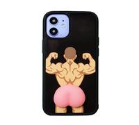 TRADAY Funny Ugly Phone Case for iPhone 12 Mini - Ridiculous Weird Ugliest Case - Crazy Peach