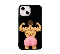 TRADAY Funny Ugly Phone Case for iPhone 13 Mini - Ridiculous Weird Ugliest Case - Crazy Peach
