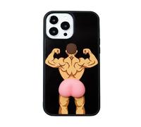 TRADAY Funny Ugly Phone Case for iPhone 13 Pro Max - Ridiculous Weird Ugliest Case - Crazy Peach