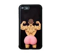 TRADAY Funny Ugly Phone Case - iPhone 7/8/SE - Ridiculous Weird Ugliest Case - Crazy Peach