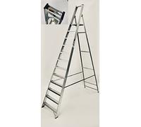 Trade 12 Tread Platform Step Ladder Aluminium Builders Platform Steps, Working Height up to 4.0m, 150kg Work Load, EN131 Professional and DIY use, ST-PL12