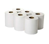 Trade Centrefeed White Roll - 2 Ply Embossed White Paper Towel Roll (Pack of 6)