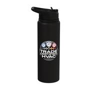 Trade Certified HVAC Technician Identity Stainless Steel Insulated Water Bottle