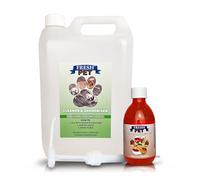 Trade Chemicals Fresh Pet eco-Refill Kennel Disinfectant 250ml w/Empty 5L + Pump (PEACH AND PAPAYA)