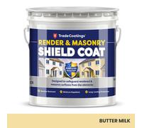 Trade Coatings Render & Masonry Shield Coat Exterior Paint 10 Litre - Butter Milk