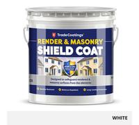 Trade Coatings Render & Masonry Shield Coat Exterior Paint 10 Litre - White