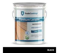 Trade Coatings Water Based Furniture Lacquer Professional Matt 10 Litre - Black