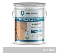 Trade Coatings Water Based Furniture Lacquer Professional Matt 10 Litre - Light Grey