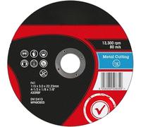 Trade Flat Metal Cutting Discs 115mm x 3mm x 22mm, 5 in a apck.