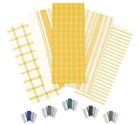 Trade Fountain Tea Towels - Pack of 5 Tea Towels for Kitchen Accessories - 50 X 70 CM Kitchen Towels - Extra Absorbent Dish Cloth - 100% Pure Cotton (YELLOW)