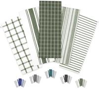 Trade Fountain Tea Towels - Pack of 5 Tea Towels for kitchen Accessories - 50 X 70 CM Kitchen Towels - Extra Absorbent Dish Cloth - 100% Pure Cotton (OLIVE)