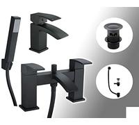 Trade In Post Bath Tap Mixer Set Bath Shower Mixer Basin Mixer Bath Clicker Waste Matt Black