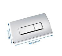 Trade in Post Square Chrome Pneumatic Toilet Concealed Cistern Large Flush Plate WC Button