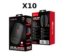 Trade Lot 10× XTrike Me GW-113 Wireless Mouse Dual-Mode RGB Silent 800-1600 DPI