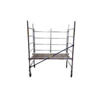 Trade Master Professional Scaffold Tower | 3.2m / 10'6FT Aluminium Tower | 230 KG Load Capacity, Free Built in Leg Height Adjustment, EN1004 Certified, Compact Design, Folding Base Unit