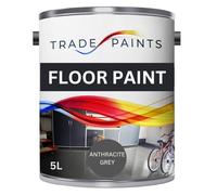 Trade Paints Heavy Duty Quick Dry Floor Paint - Garage, Workshop, Warehouse, Industrial Floor Paint - Ideal For Concrete, Stone, Brick, Wood & Metal (Anthracite Grey, Ral 7016 5 l Pack of 1)
