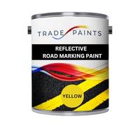 Trade Paints Reflective Road Line Car Park Marking Paint (5 Litre, Yellow)