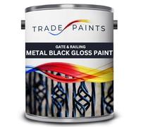 Trade Paints Wrought Iron Gate & Railing Paint - 5L - Gloss Black Metal Paint for Interior & Exterior | Durable Weatherproof Finish | Rust Protection for Metal