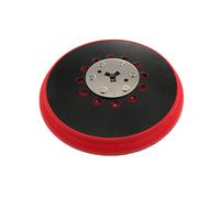 Trade-Shop 150mm 72-Hole hook-and-loop fastener Sanding Disc, Aluminium Oxide Medium Grit, Compatible with Random Orbital Sanders, Red, Black