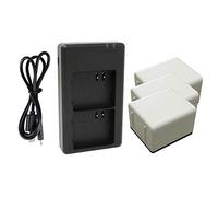 Trade-Shop 3x Battery + 2-Way Charger Compatible with Netgear Arlo Pro 3 Ultra/+ Cameras VMC4040P VMC5040 VMA5400 VMS5140 VMA5400C DU-A4 A-4A