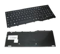 Trade-Shop Laptop Keyboard with Frame Replacement Compatible with Fujitsu-Siemens Lifebook A514 A532 A544 NH532G52 A555G A562 AH532 (German Keyboard Layout/Notebook Keyboard Replacement German QWERTZ)