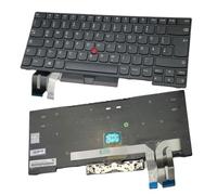Trade-Shop Laptop Notebook Keyboard German QWERTZ with Backlight Compatible with Lenovo ThinkPad Edge E490 E485 E495 T480S T490 T495 P43s